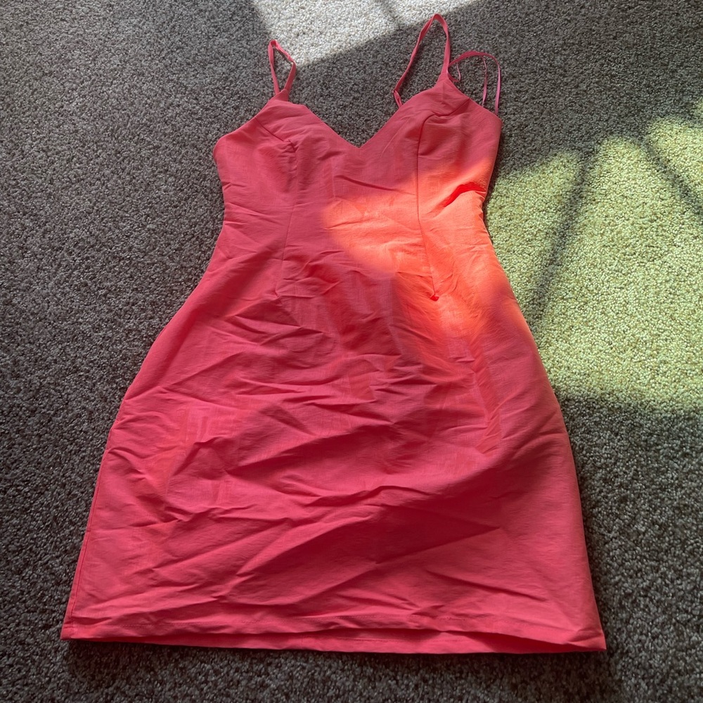 Fashion nova neon pink dress